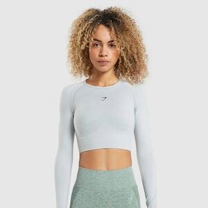 Gymshark Blue Fitted Crop Top